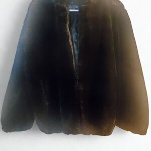 Fabulous Furs Elegant Black Teddy Jacket- New, Never Worn.